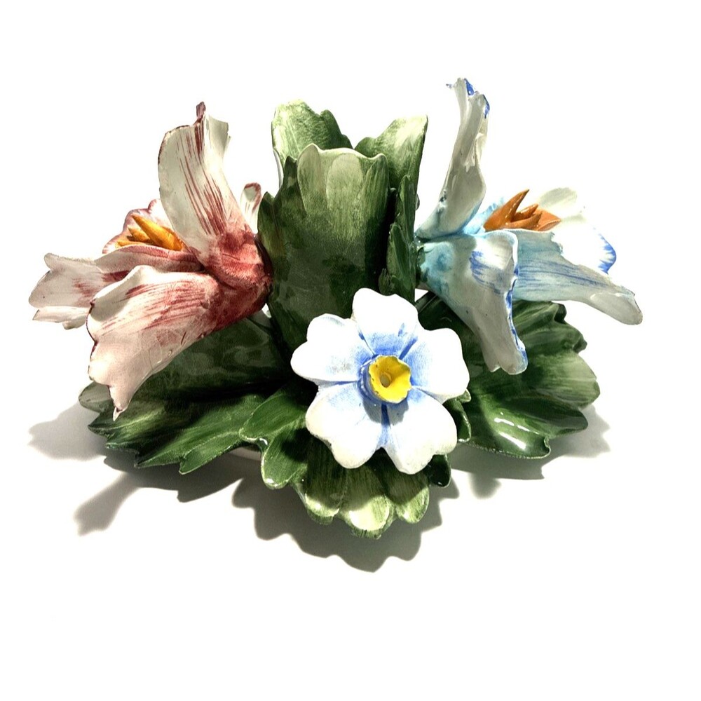 VNG Porcelain CAPODIMONTE Single Tapered Candle Holder -